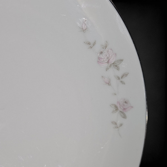 1960s Noritake Bellemead Salad Plates Set of 4 Floral Porcelain with Silver Trim - Picture 8 of 11
